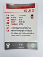 NRL 2025 Elite | Silver Parallel | #S121 | Valentine Holmes | Dragons