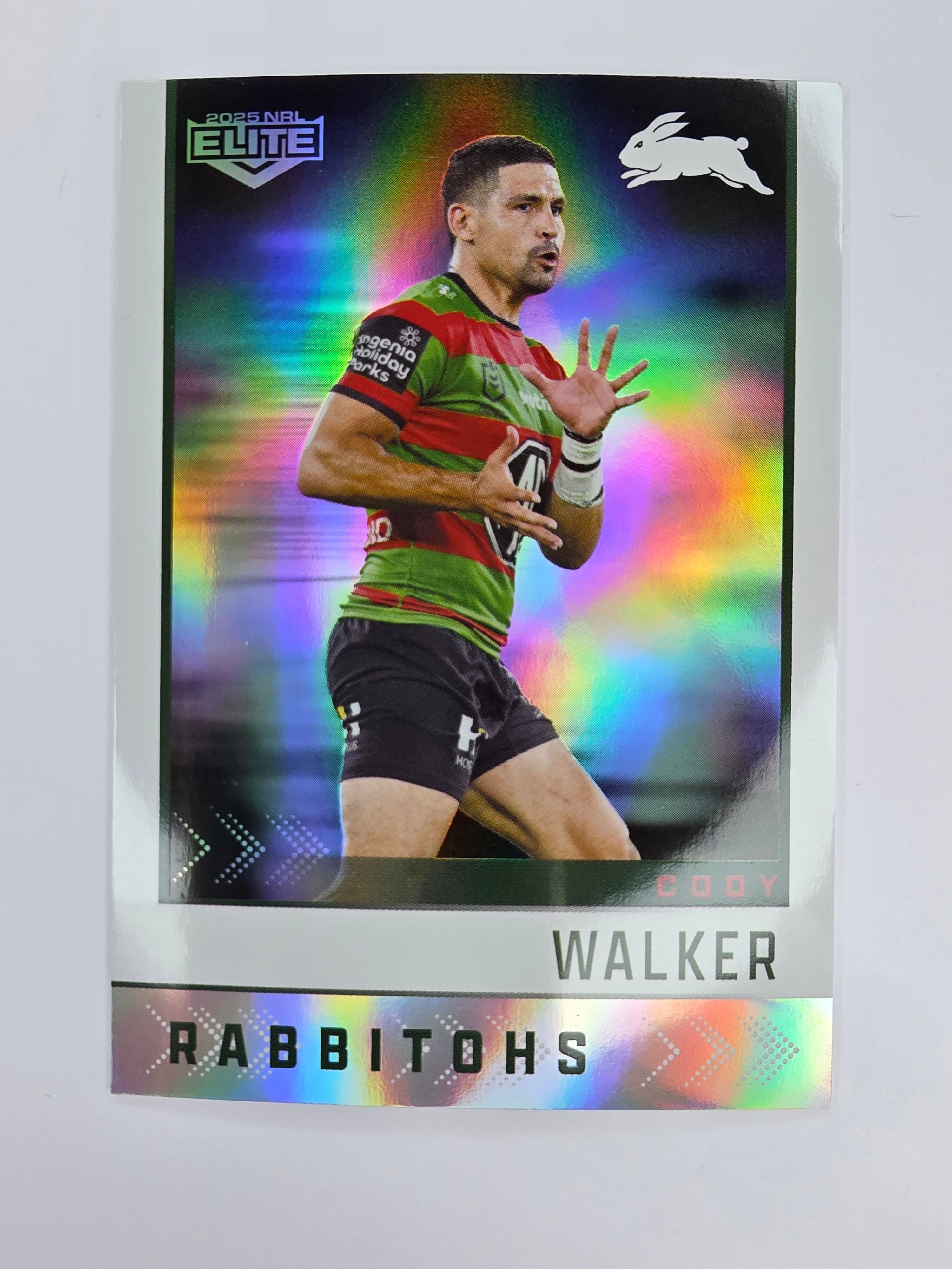 NRL 2025 Elite | Silver Parallel | #S116 | Cody Walker | Rabbitohs