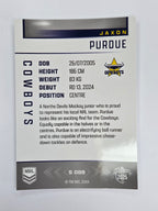 NRL 2025 Elite | Silver Parallel | #S088 | Jaxon Purdue | Cowboys