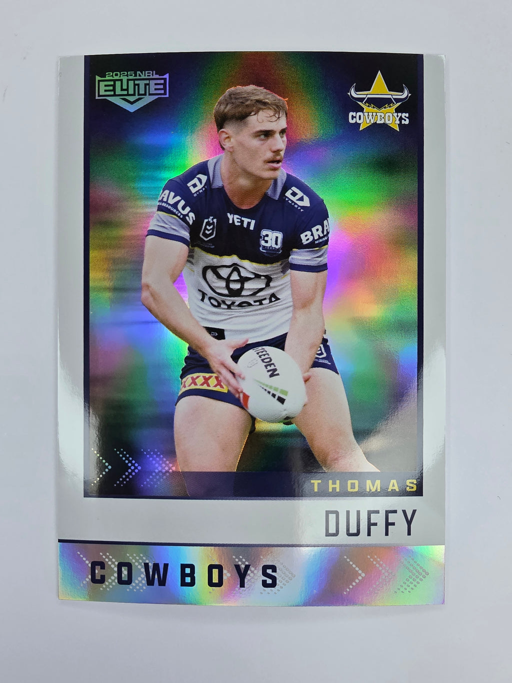 NRL 2025 Elite | Silver Parallel | #S086 | Thomas Duffy | Cowboys