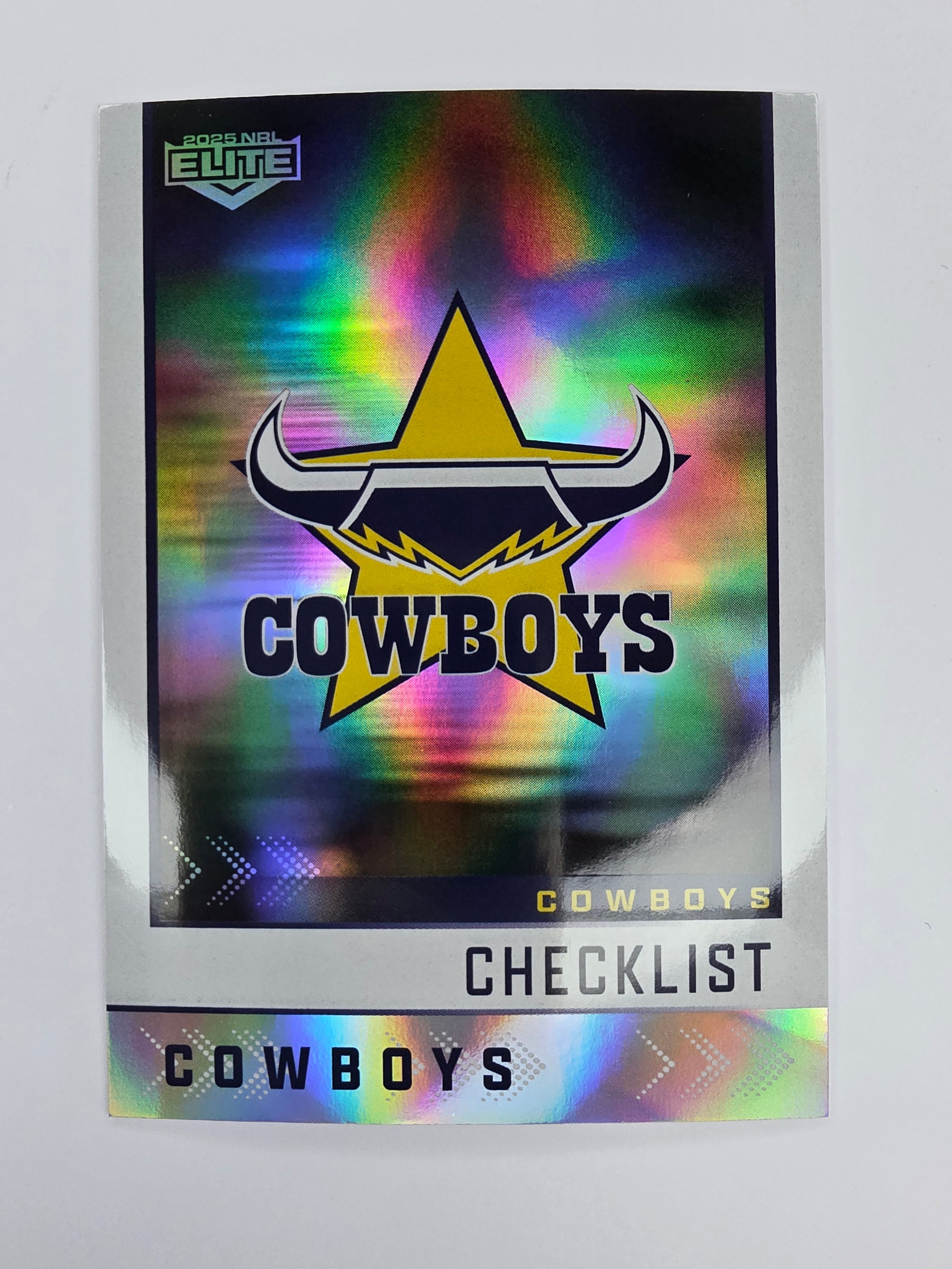 NRL 2025 Elite | Silver Parallel | #S082 | Checklist | Cowboys