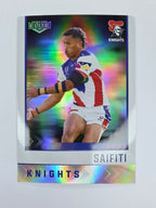 NRL 2025 Elite | Silver Parallel | #S078 | Jacob Saifiti | Knights