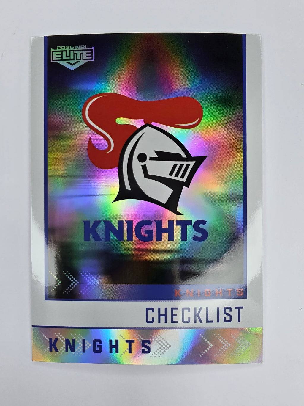 NRL 2025 Elite | Silver Parallel | #S073 | Checklist | Knights