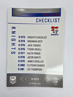 NRL 2025 Elite | Silver Parallel | #S073 | Checklist | Knights