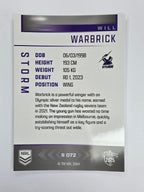 NRL 2025 Elite | Silver Parallel | #S072 | Will Warbrick | Storm