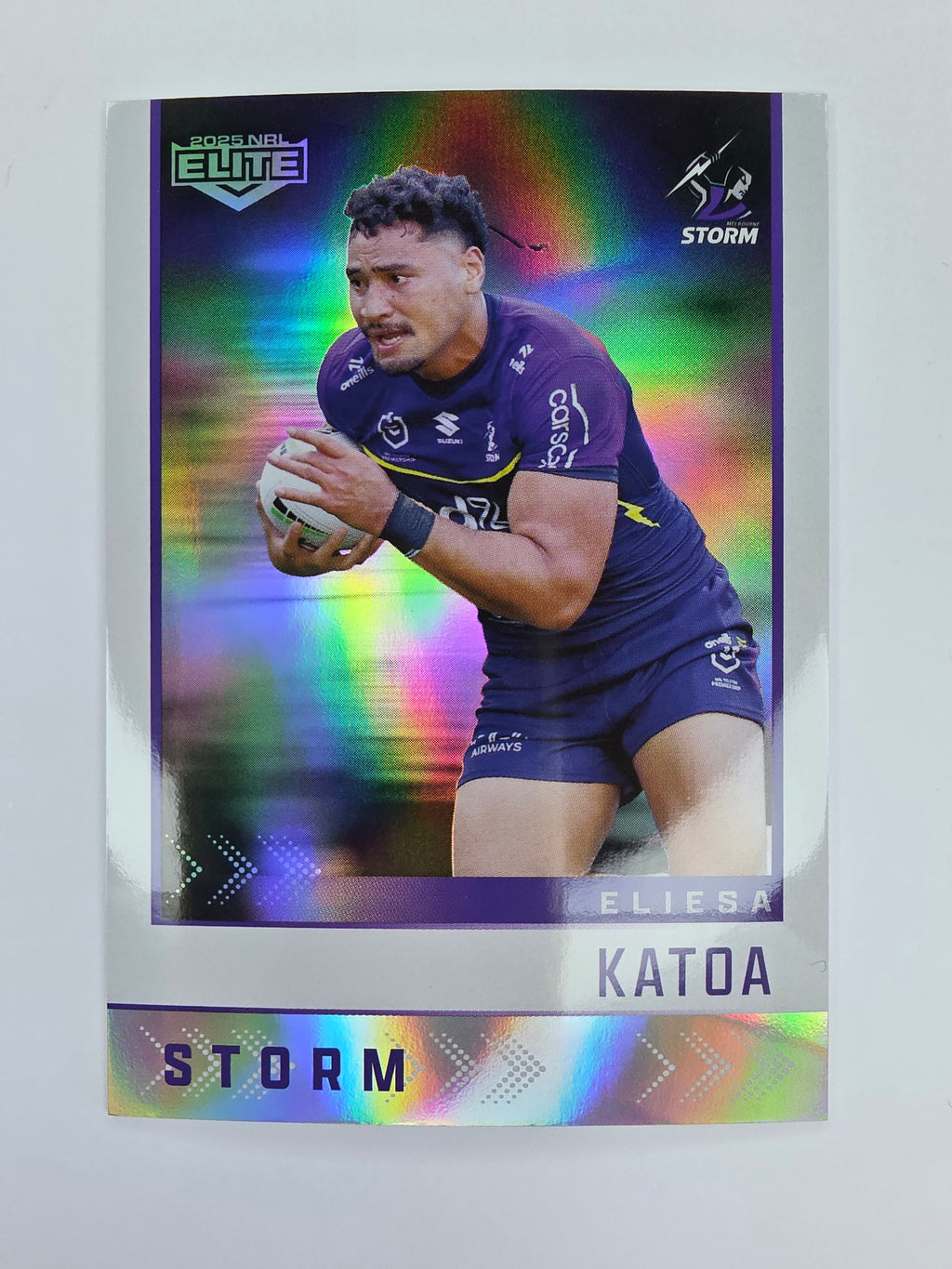 NRL 2025 Elite | Silver Parallel | #S069 | Eliesa Katoa | Storm