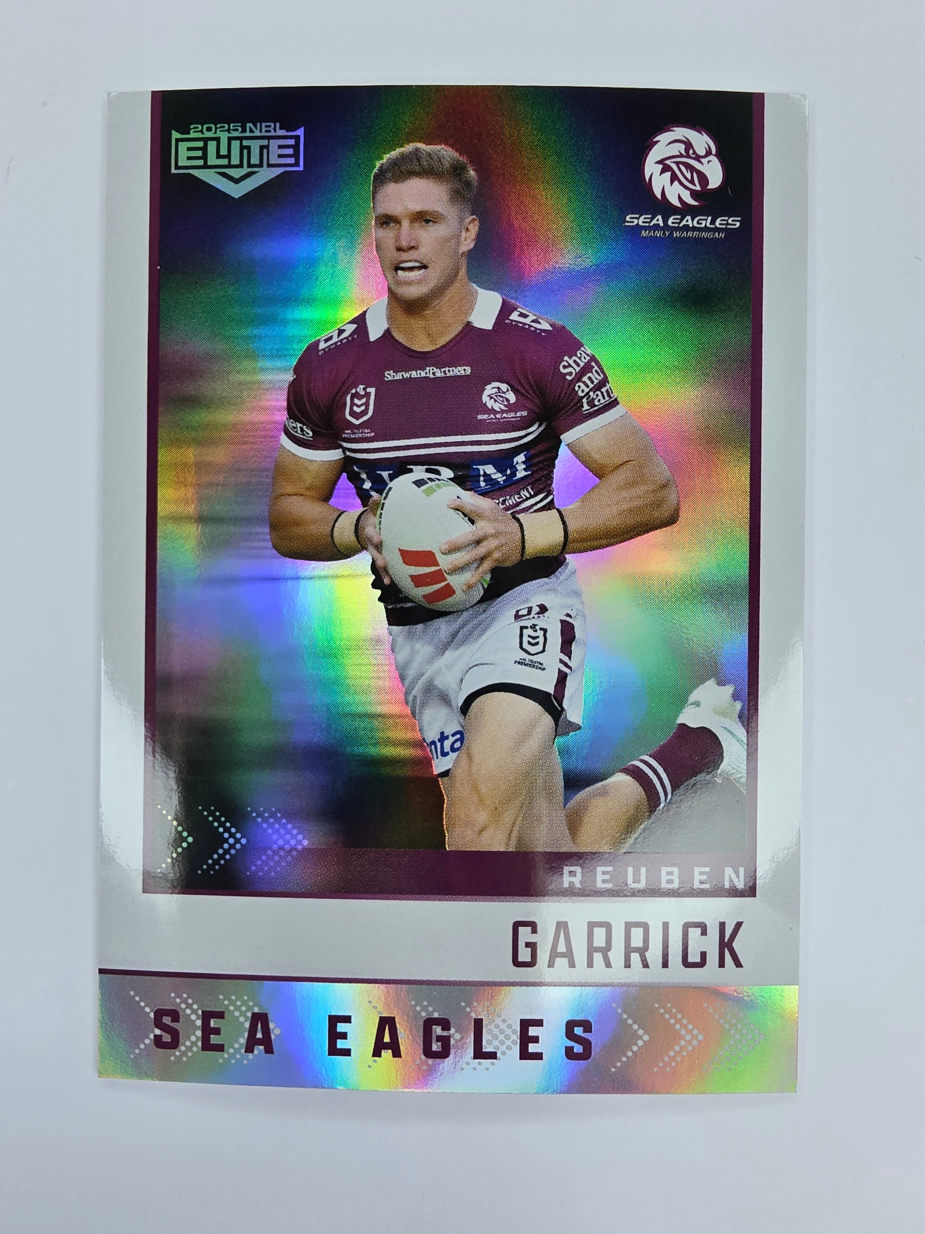 NRL 2025 Elite | Silver Parallel | #S058 | Reuben Garrick | Sea Eagles
