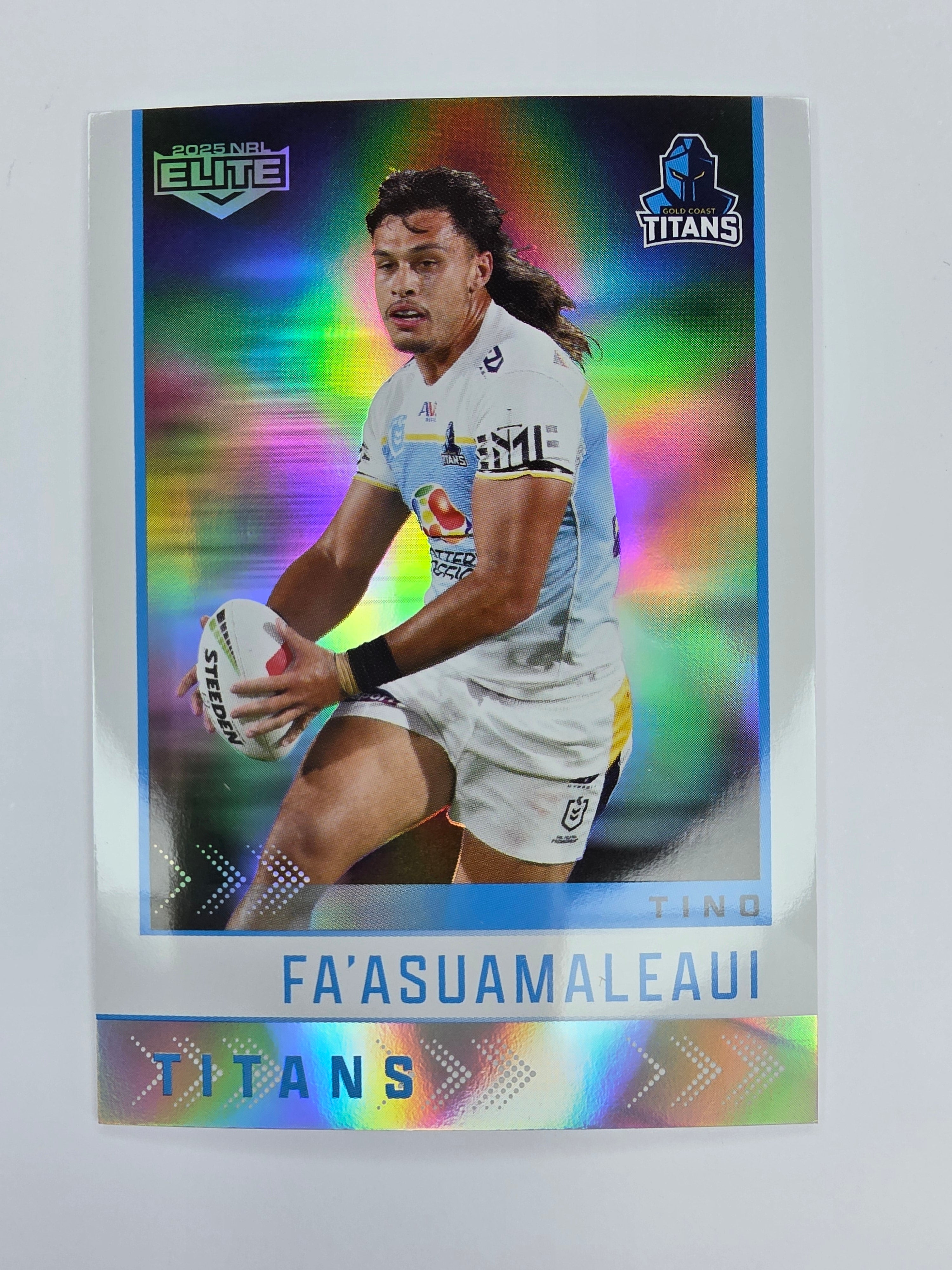 NRL 2025 Elite | Silver Parallel | #S050 | Tino Fa'asuamaleaui | Titans