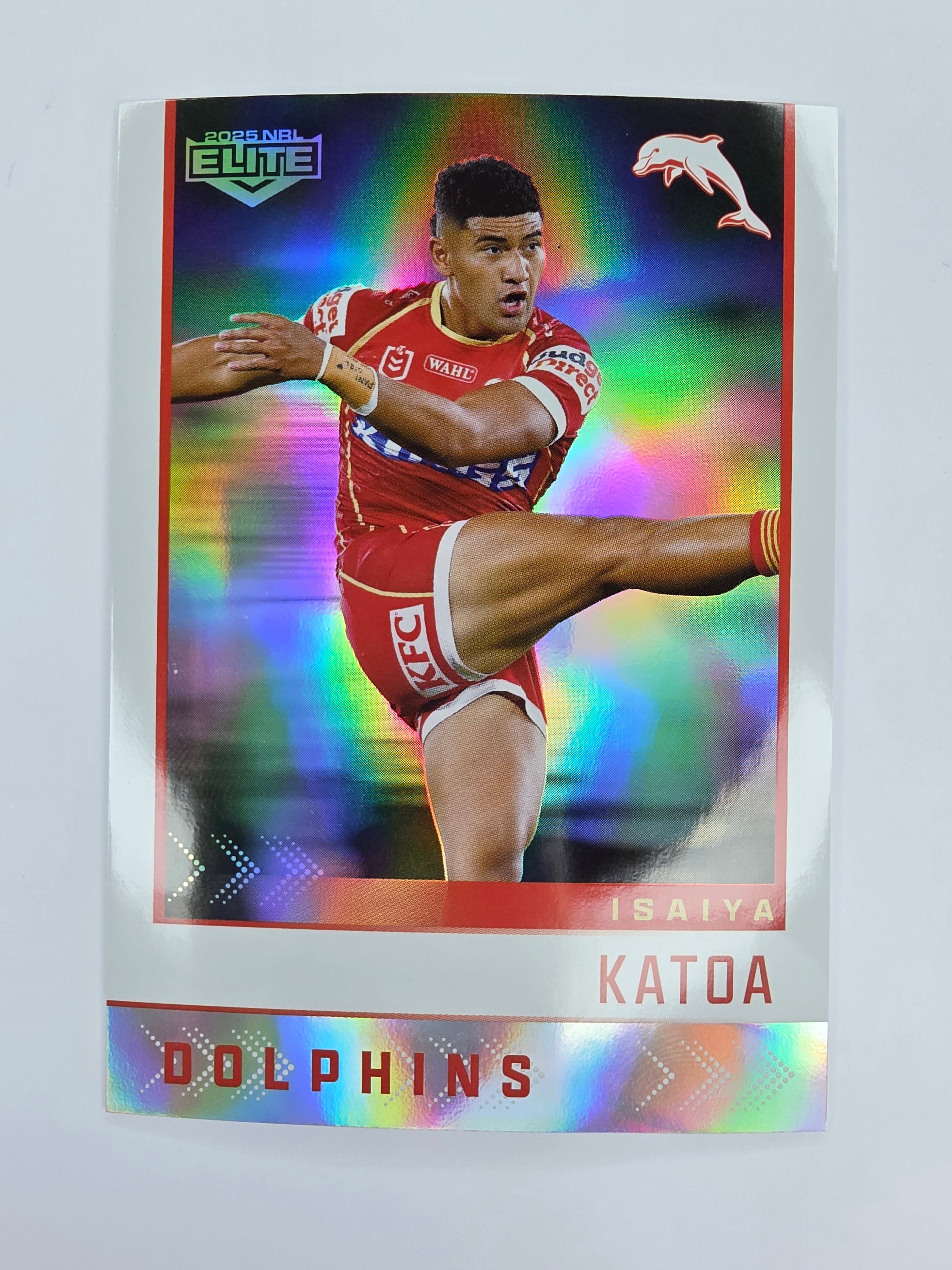 NRL 2025 Elite | Silver Parallel | #S041 | Isaiya Katoa | Dolphins