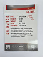 NRL 2025 Elite | Silver Parallel | #S041 | Isaiya Katoa | Dolphins