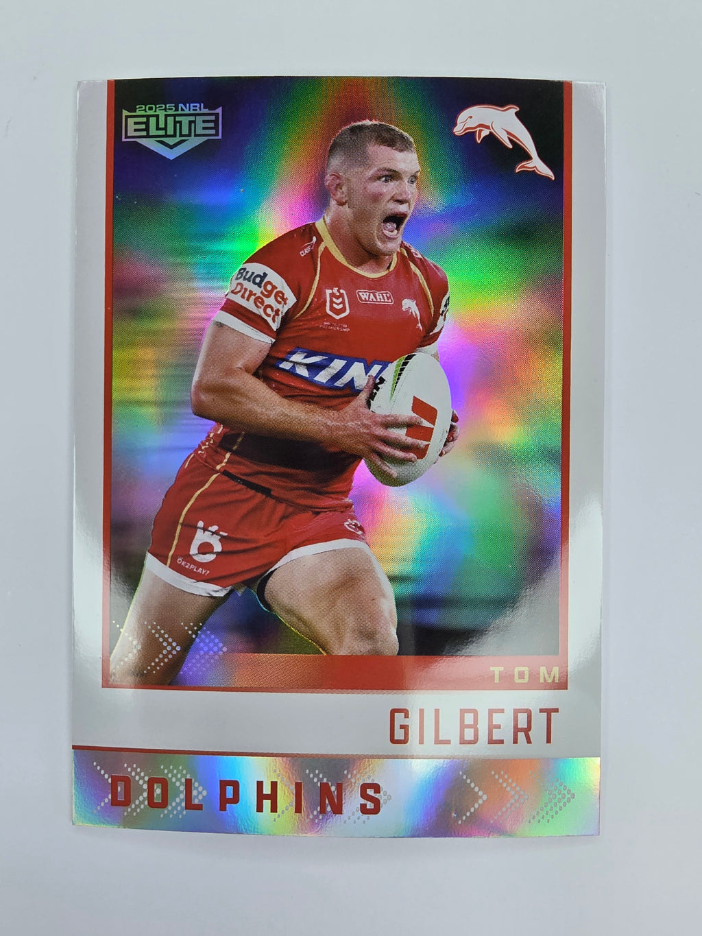 NRL 2025 Elite | Silver Parallel | #S039 | Tom Gilbert | Dolphins