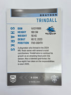 NRL 2025 Elite | Silver Parallel | #S036 | Braydon Trindall | Sharks