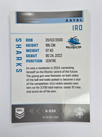 NRL 2025 Elite | Silver Parallel | #S032 | Kayal Iro | Sharks