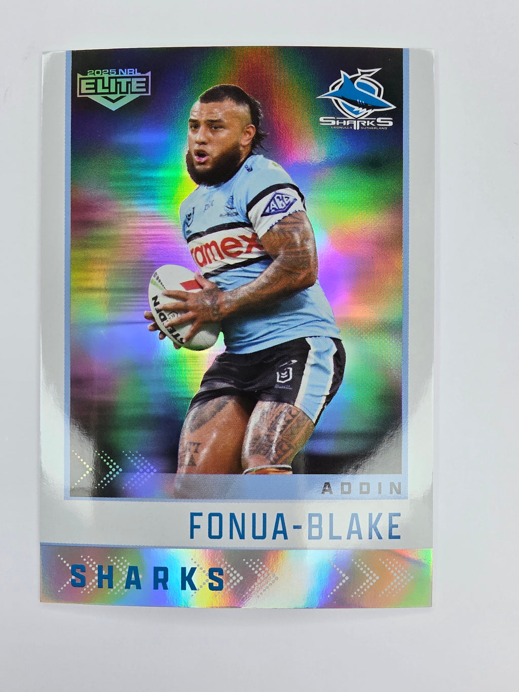 NRL 2025 Elite | Silver Parallel | #S030 | Addin Fonua-Blake | Sharks