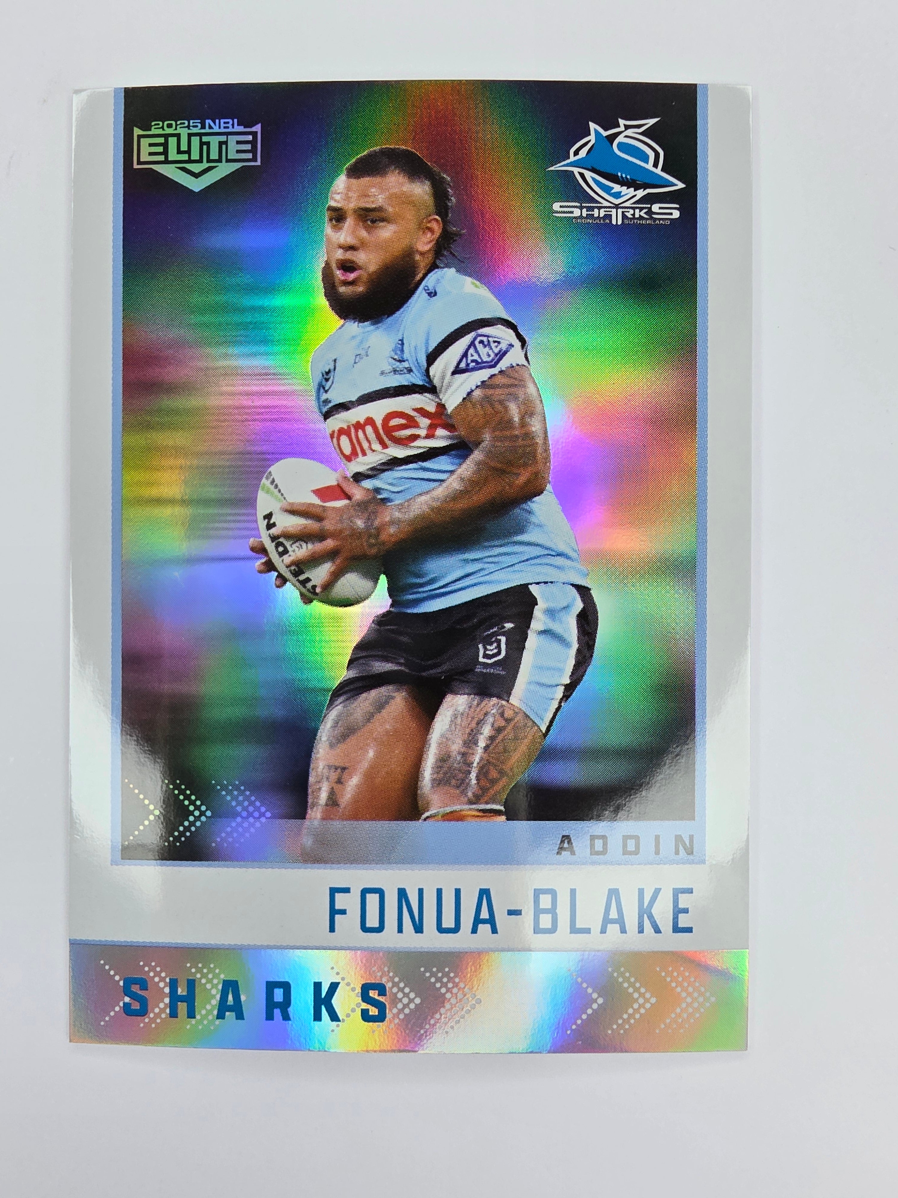 NRL 2025 Elite | Silver Parallel | #S030 | Addin Fonua-Blake | Sharks