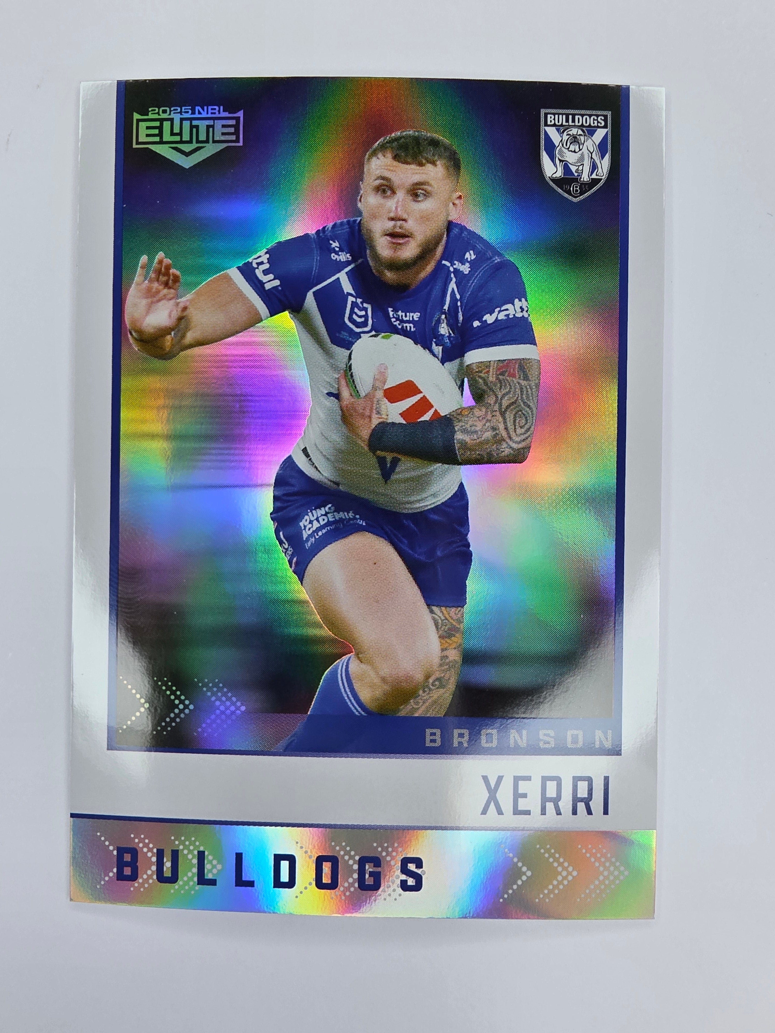 NRL 2025 Elite | Silver Parallel | #S027 | Bronson Xerri | Bulldogs