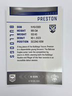 NRL 2025 Elite | Silver Parallel | #S025 | Jacob Preston | Bulldogs