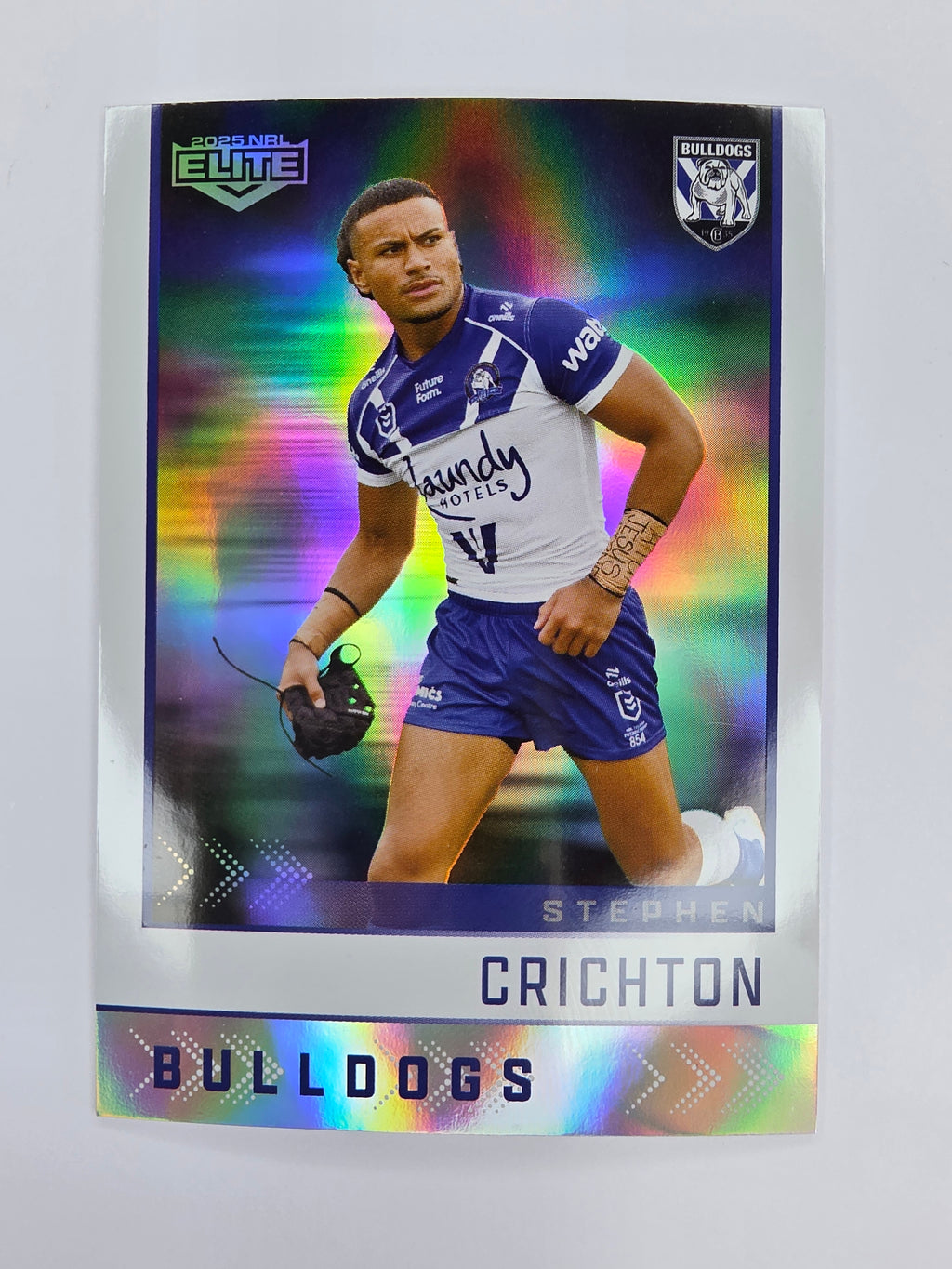 NRL 2025 Elite | Silver Parallel | #S021 | Stephen Crichton | Bulldogs