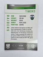 NRL 2025 Elite | Silver Parallel | #S018 | Matthew Timoko | Raiders