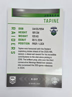 NRL 2025 Elite | Silver Parallel | #S017 | Joseph Tapine | Raiders