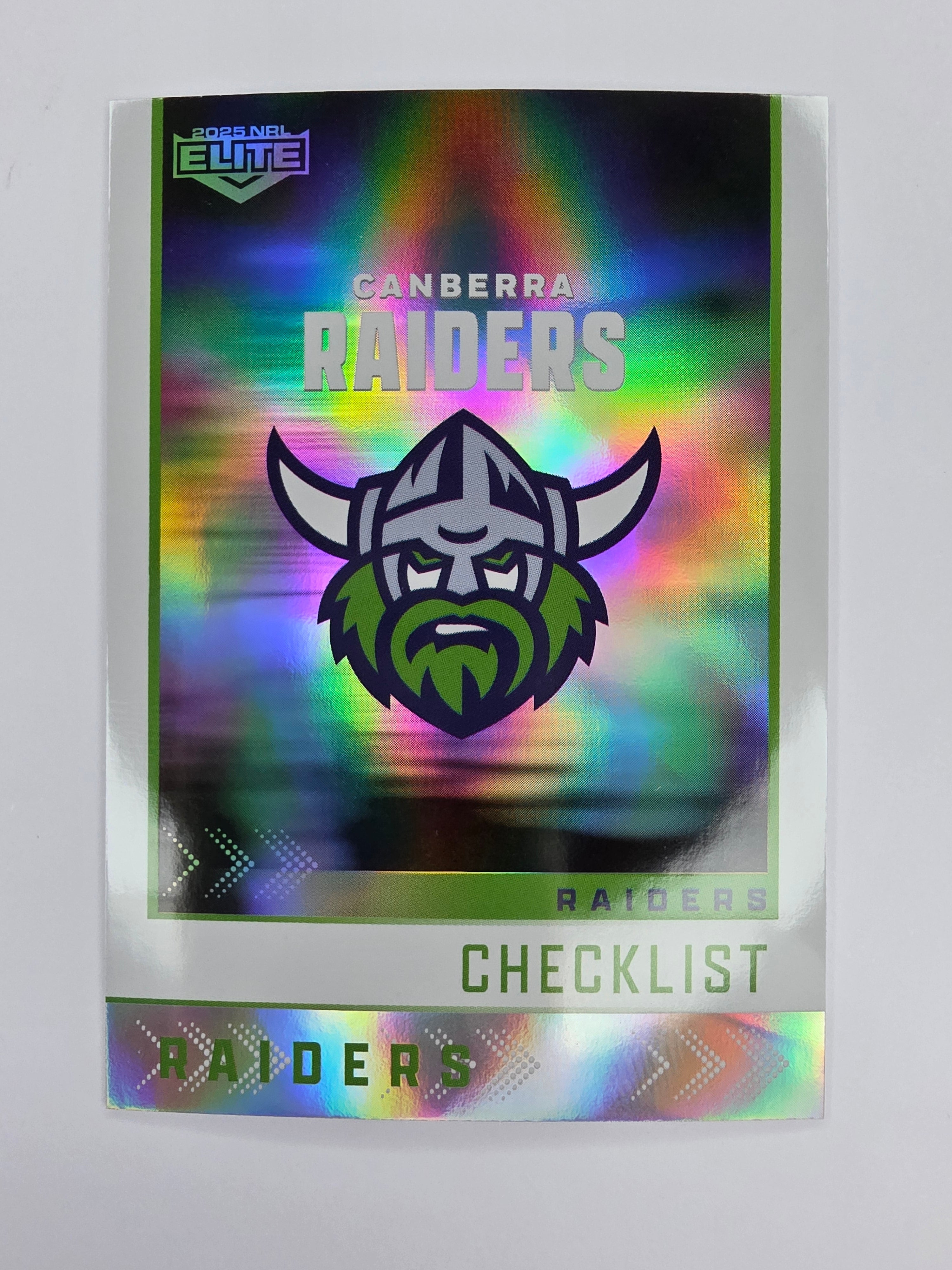 NRL 2025 Elite | Silver Parallel | #S010 | Checklist | Raiders