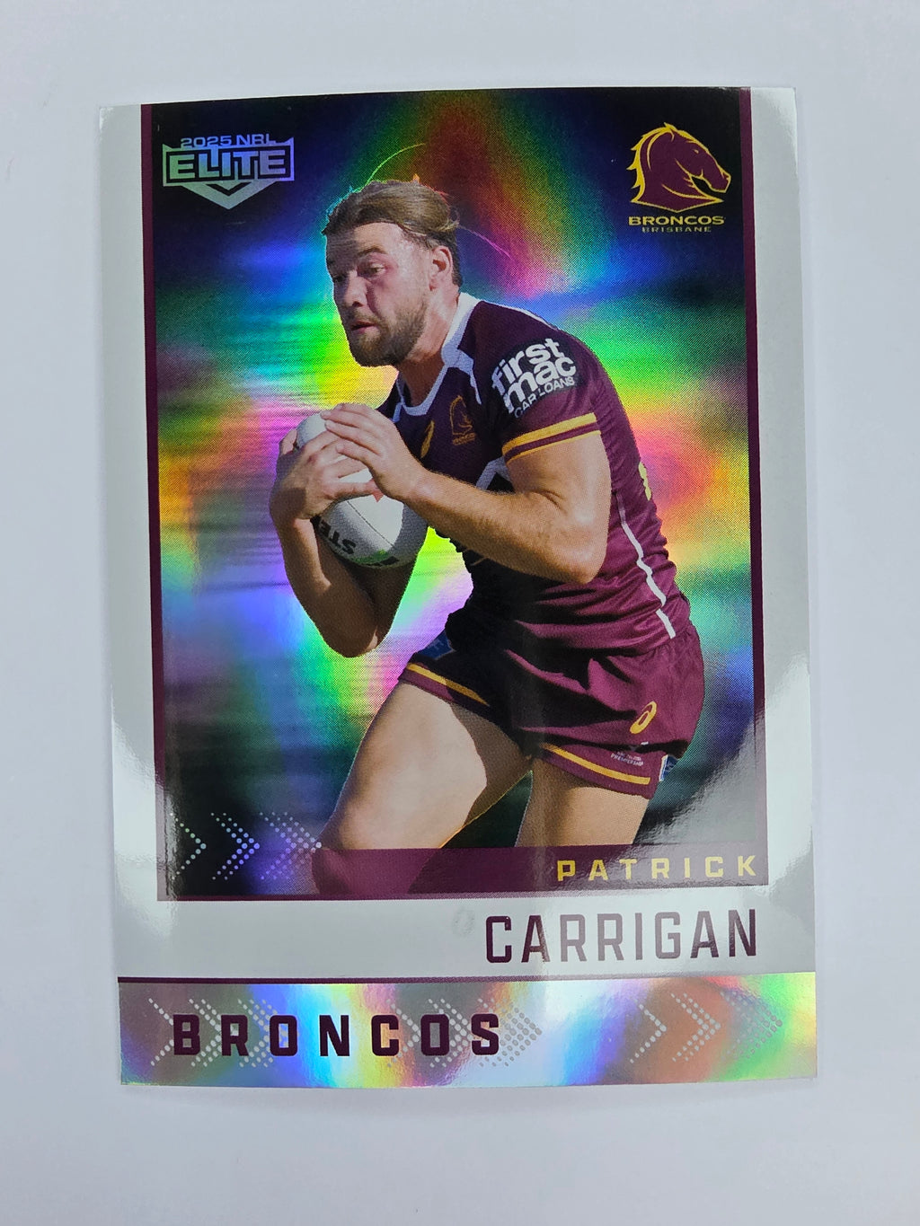 NRL 2025 Elite | Silver Parallel | #S003 | Patrick Carrigan | Broncos