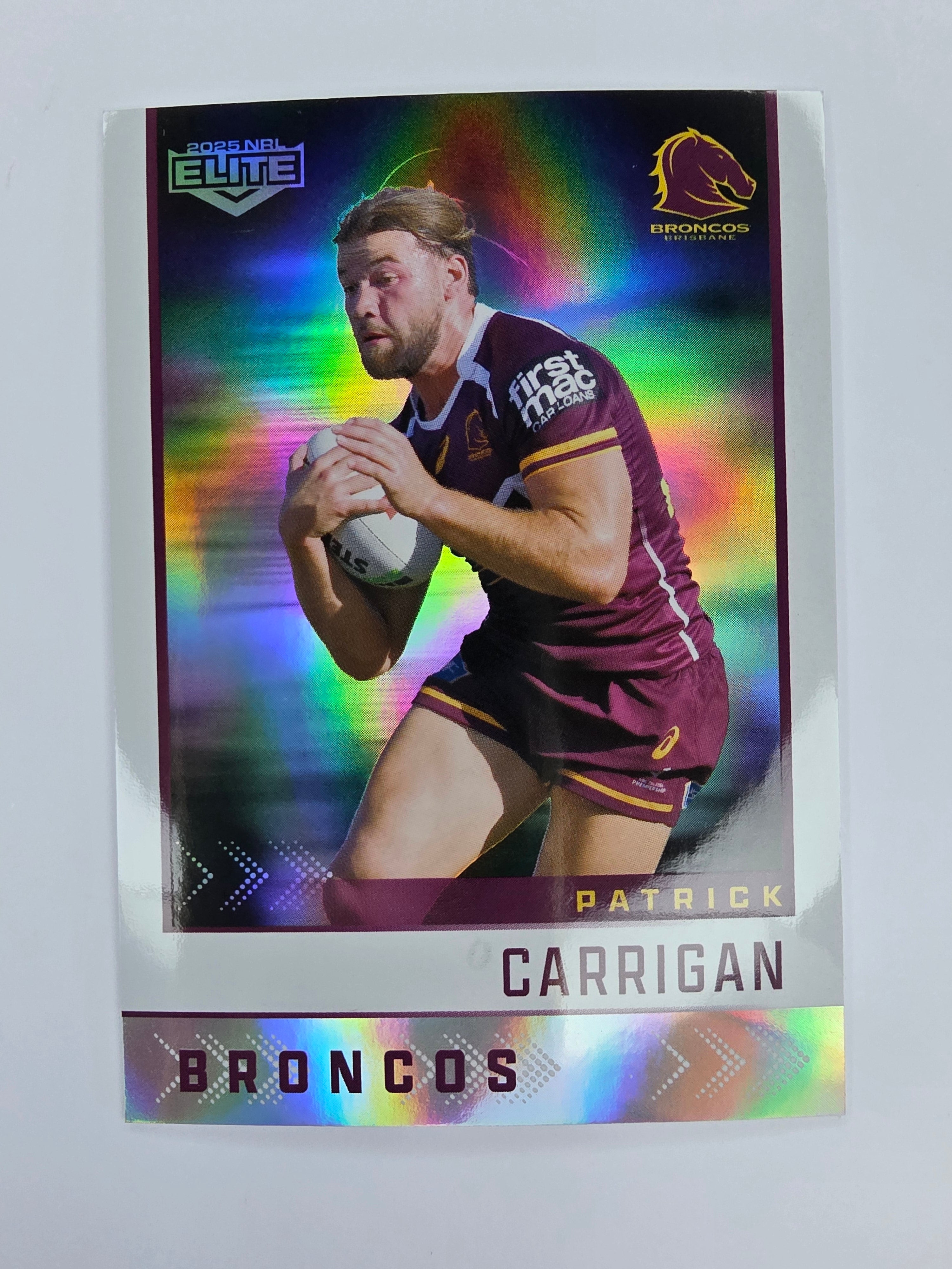 NRL 2025 Elite | Silver Parallel | #S003 | Patrick Carrigan | Broncos