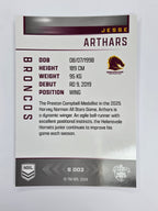 NRL 2025 Elite | Silver Parallel | #S002 | Jesse Arthars | Broncos