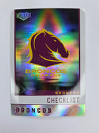 NRL 2025 Elite | Silver Parallel | #S001 | Checklist | Broncos