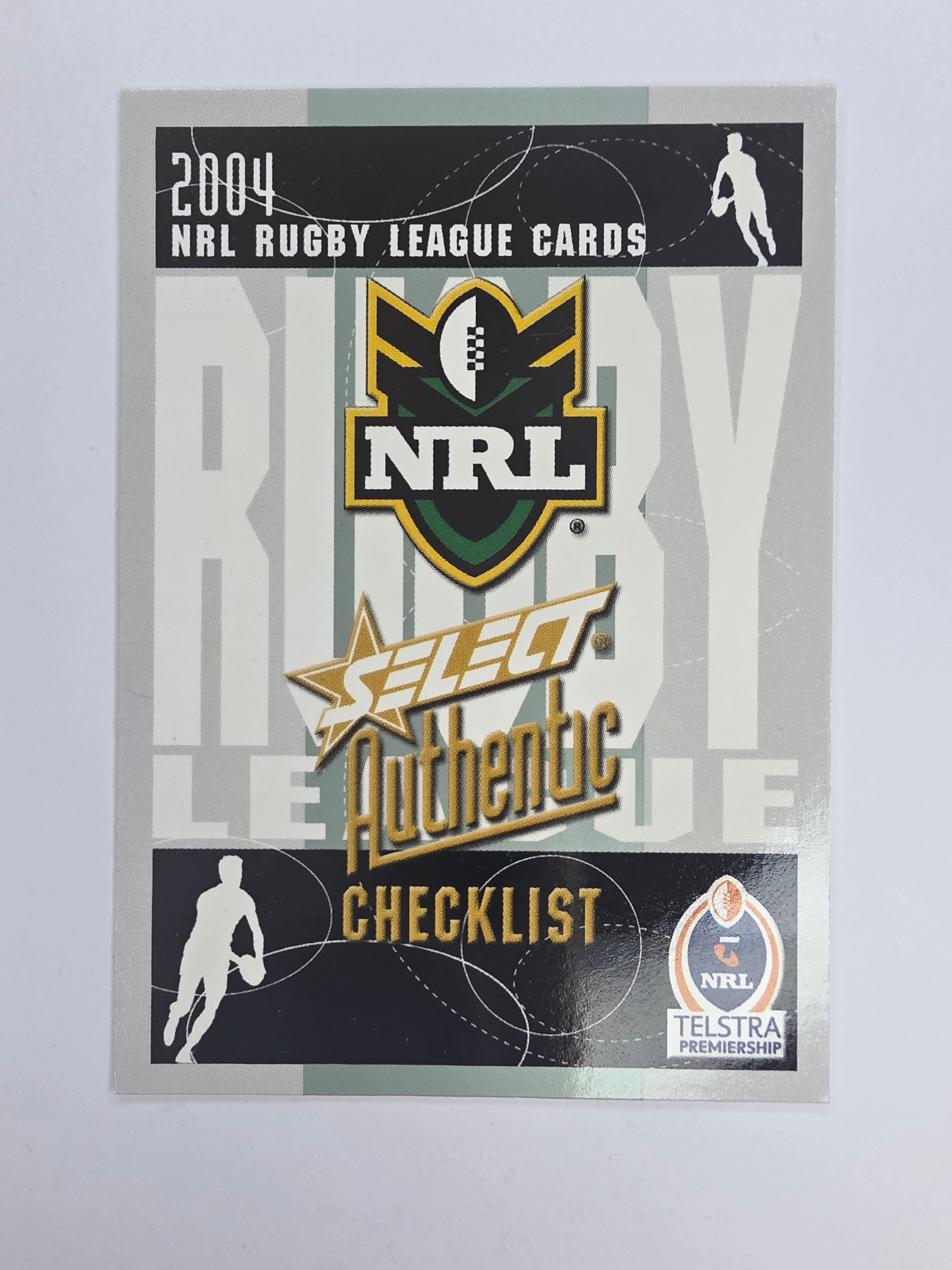 NRL 2004 Authentic Base Card #1 Header Card / Checklist