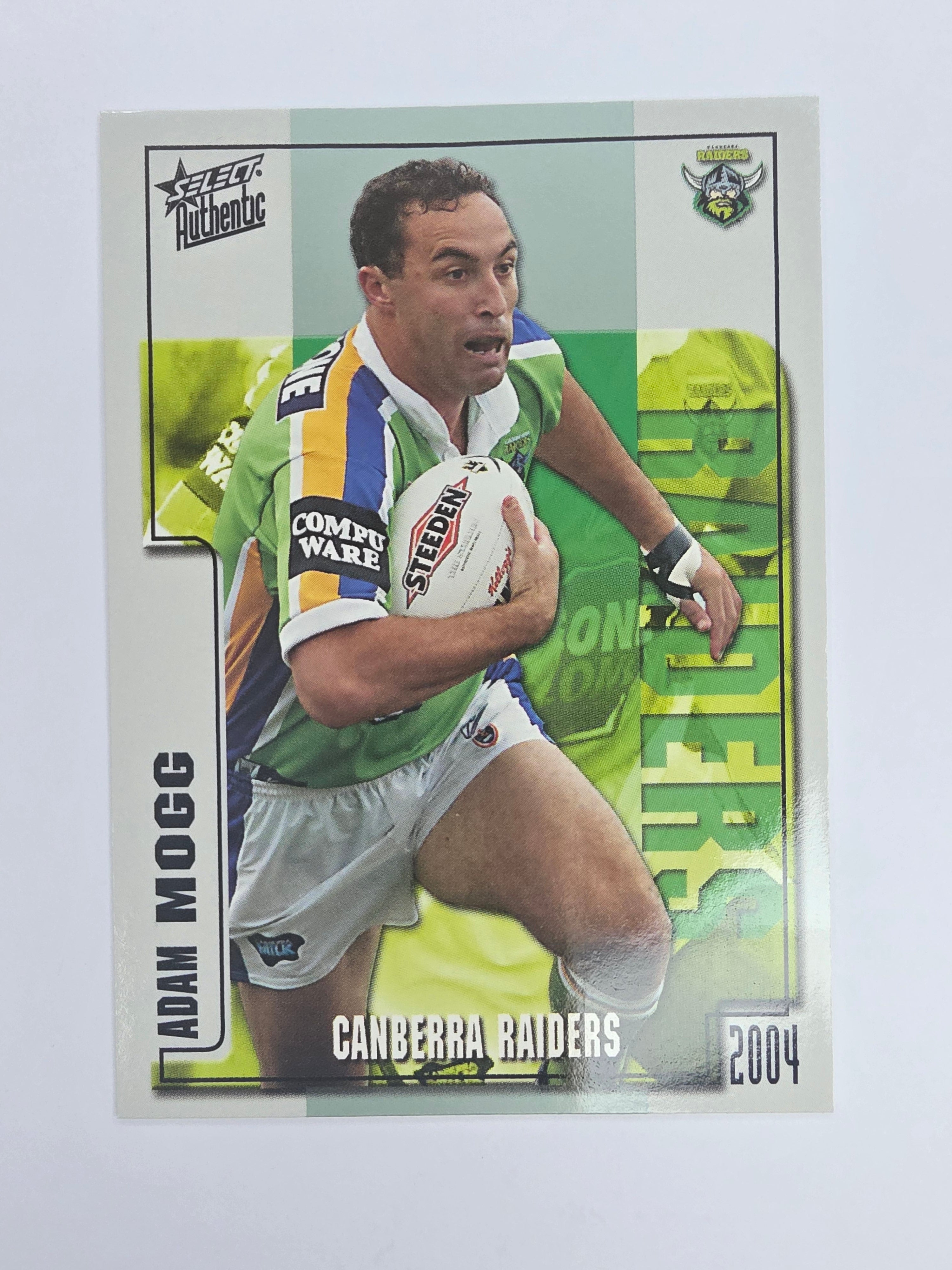 NRL 2004 Authentic Base Card #33 Adam Mogg Canberra Raiders