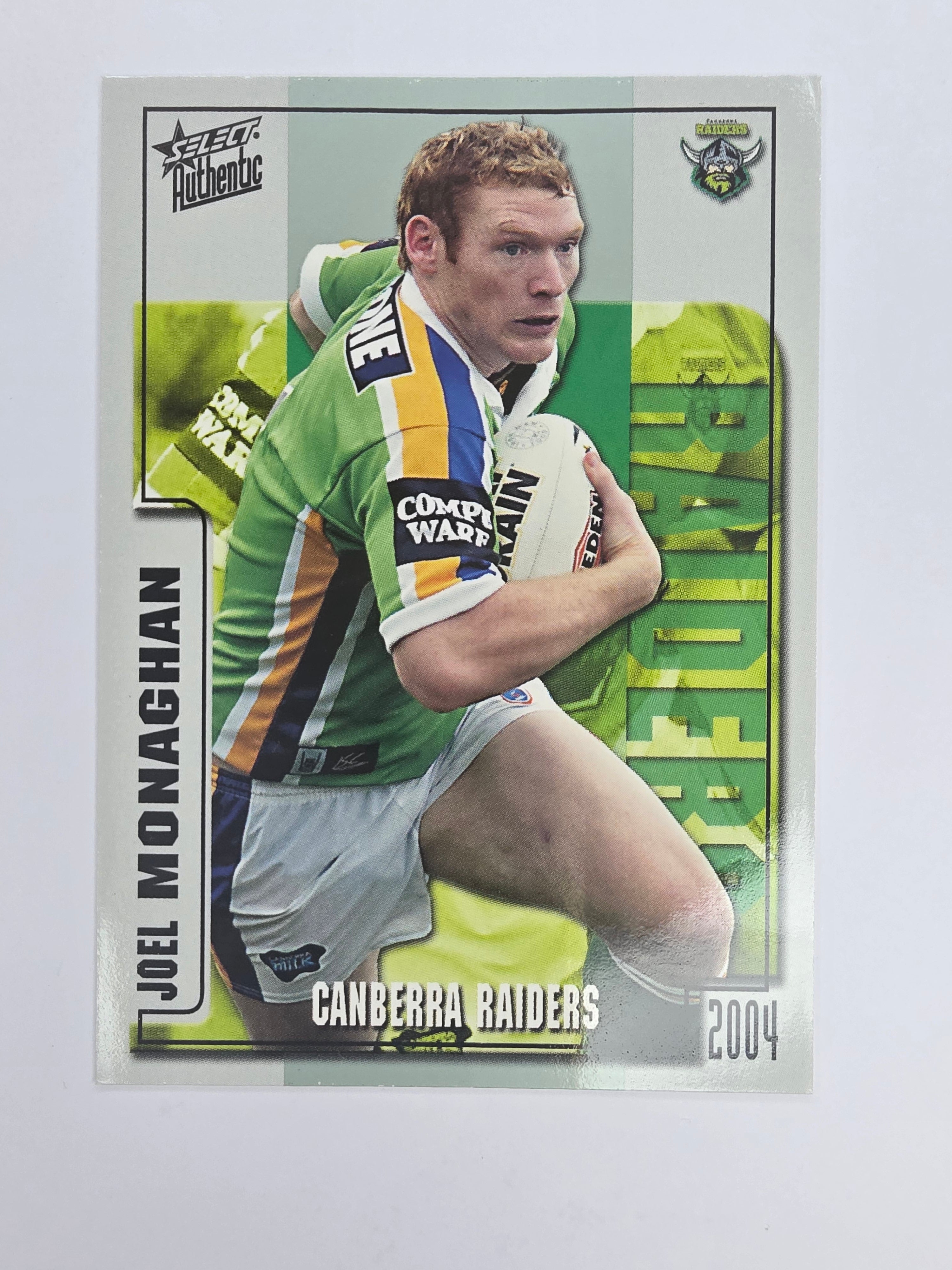 NRL 2004 Authentic Base Card #35 Joel Monaghan Canberra Raiders