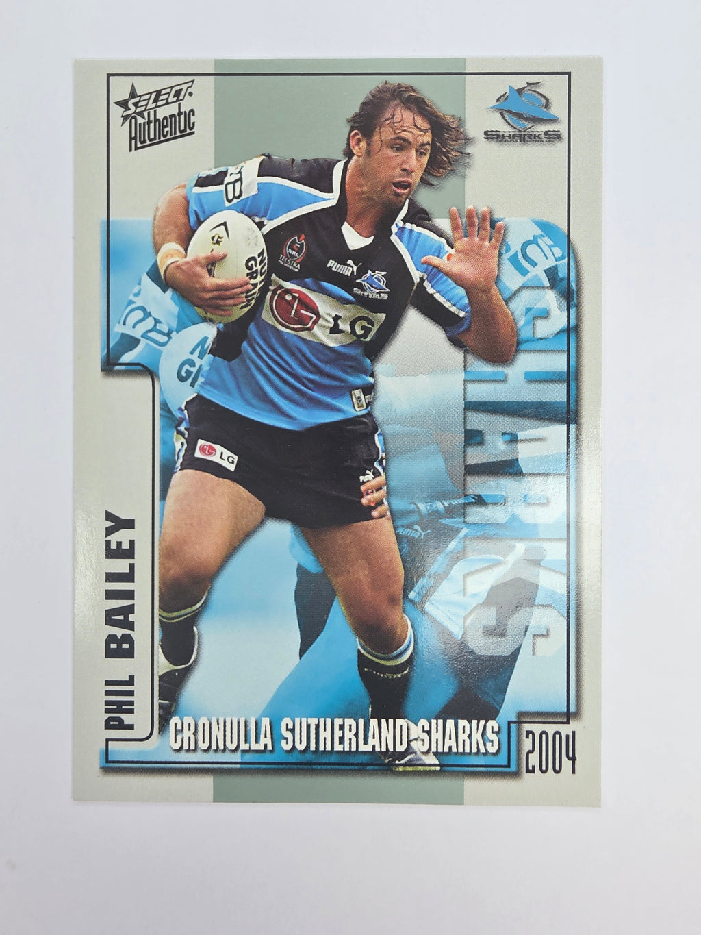 NRL 2004 Authentic Base Card #113 Phil Bailey Cronulla-Sutherland Sharks