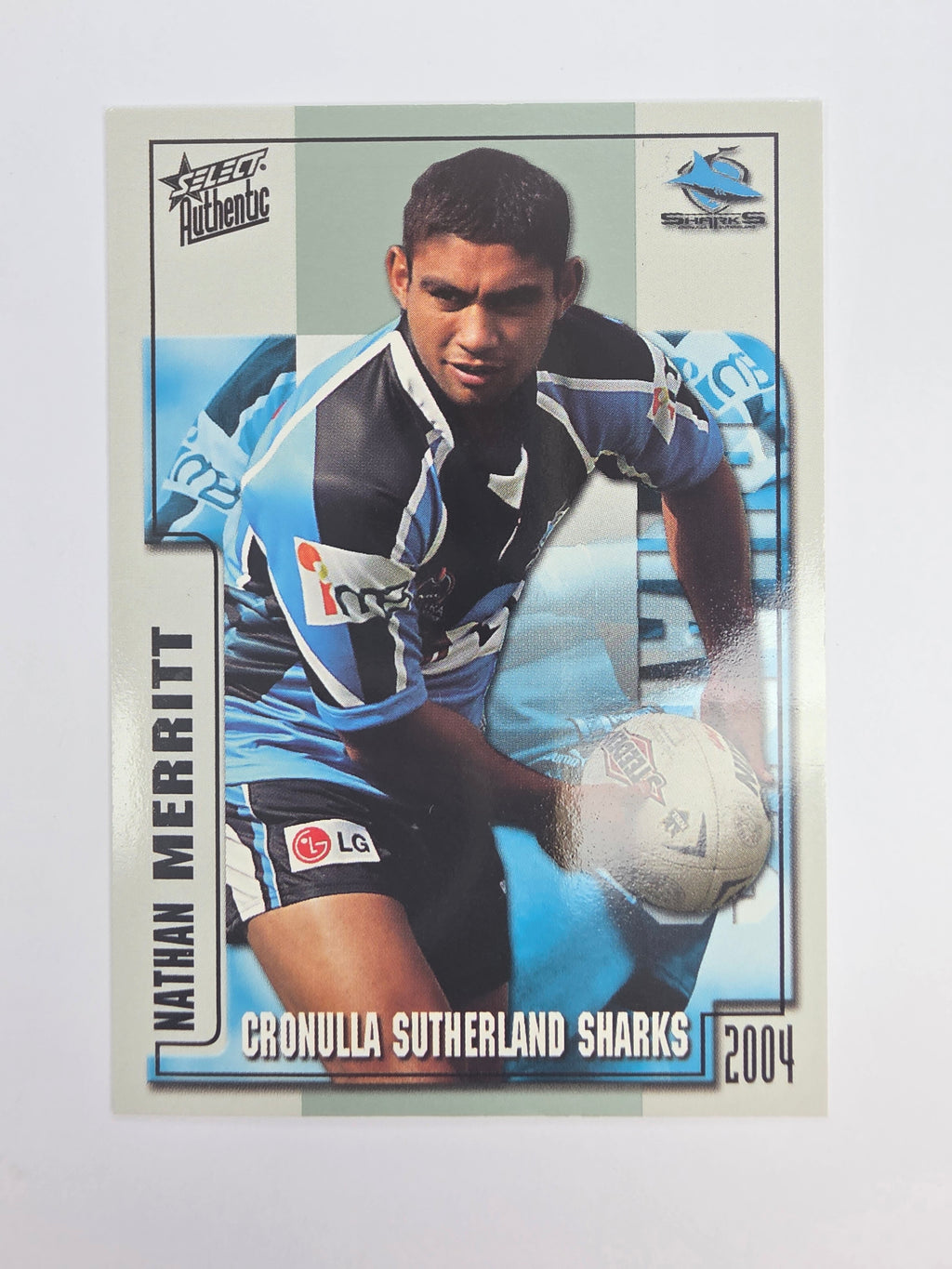 NRL 2004 Authentic Base Card #116 Nathan Merritt Cronulla-Sutherland Sharks