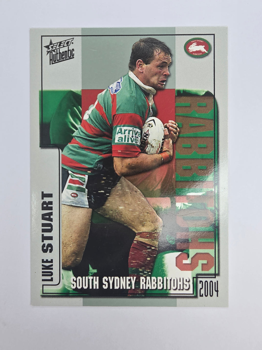 NRL 2004 Authentic Base Card #146 Luke Stuart South Sydney Rabbitohs