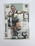 NRL 2004 Authentic Base Card #160 Monty Betham New Zealand Warriors