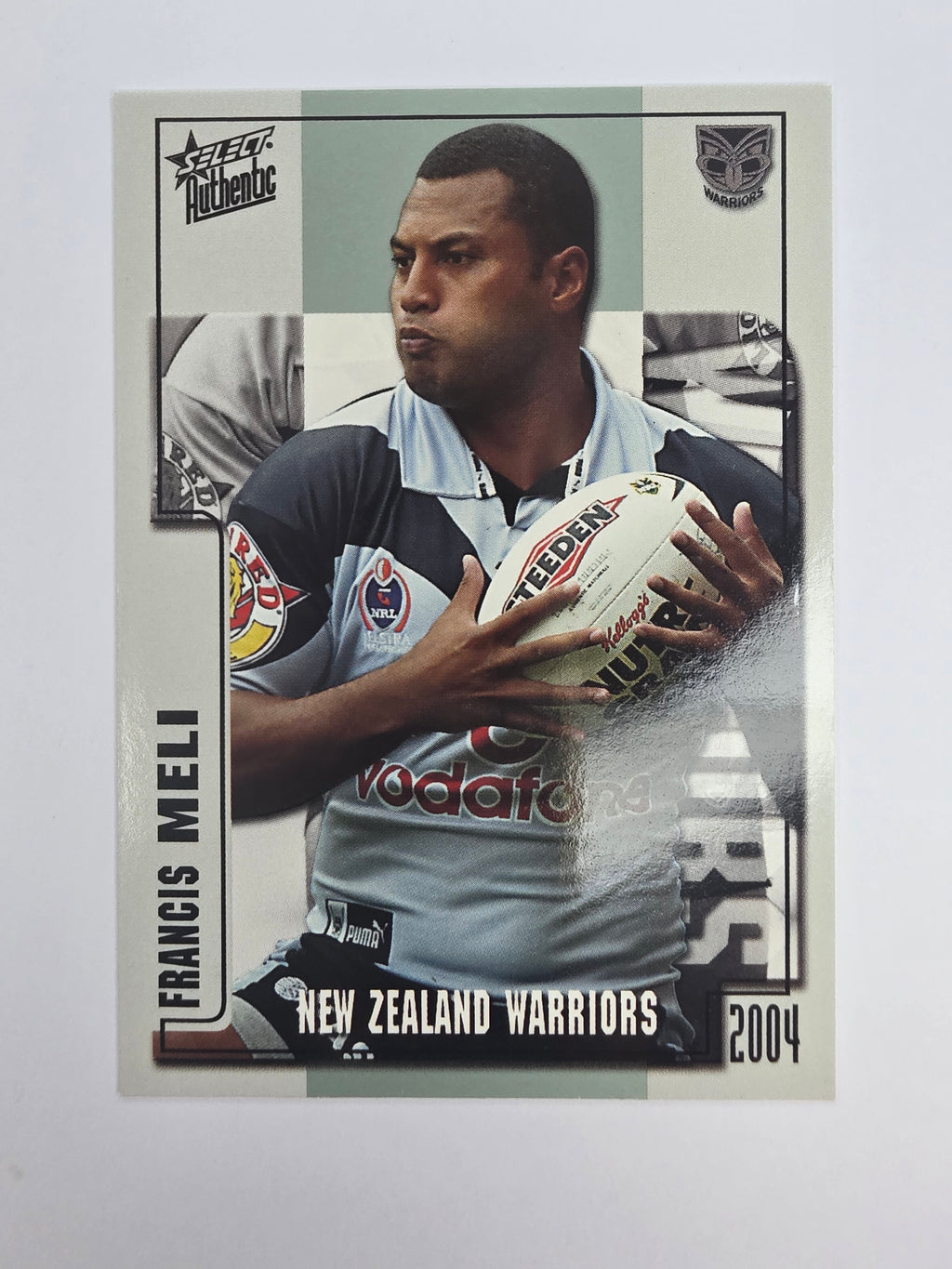 NRL 2004 Authentic Base Card #161 Francis Meli New Zealand Warriors