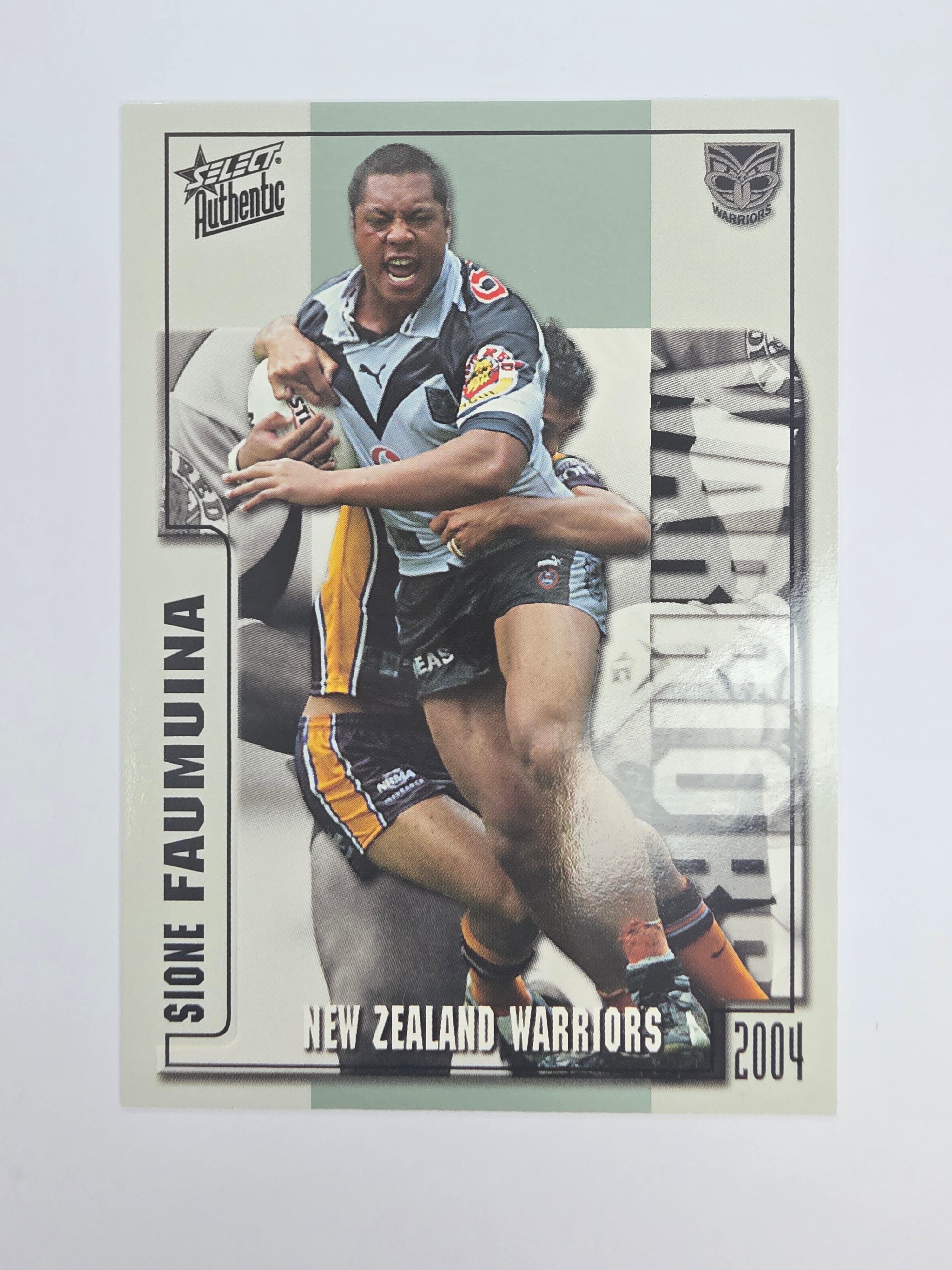NRL 2004 Authentic Base Card #162 Sione Faumuina New Zealand Warriors