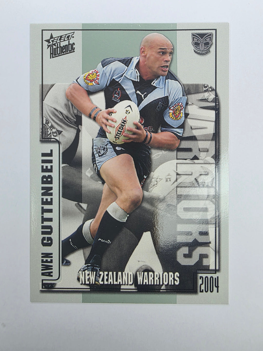 NRL 2004 Authentic Base Card #164 Awen Guttenbeil New Zealand Warriors