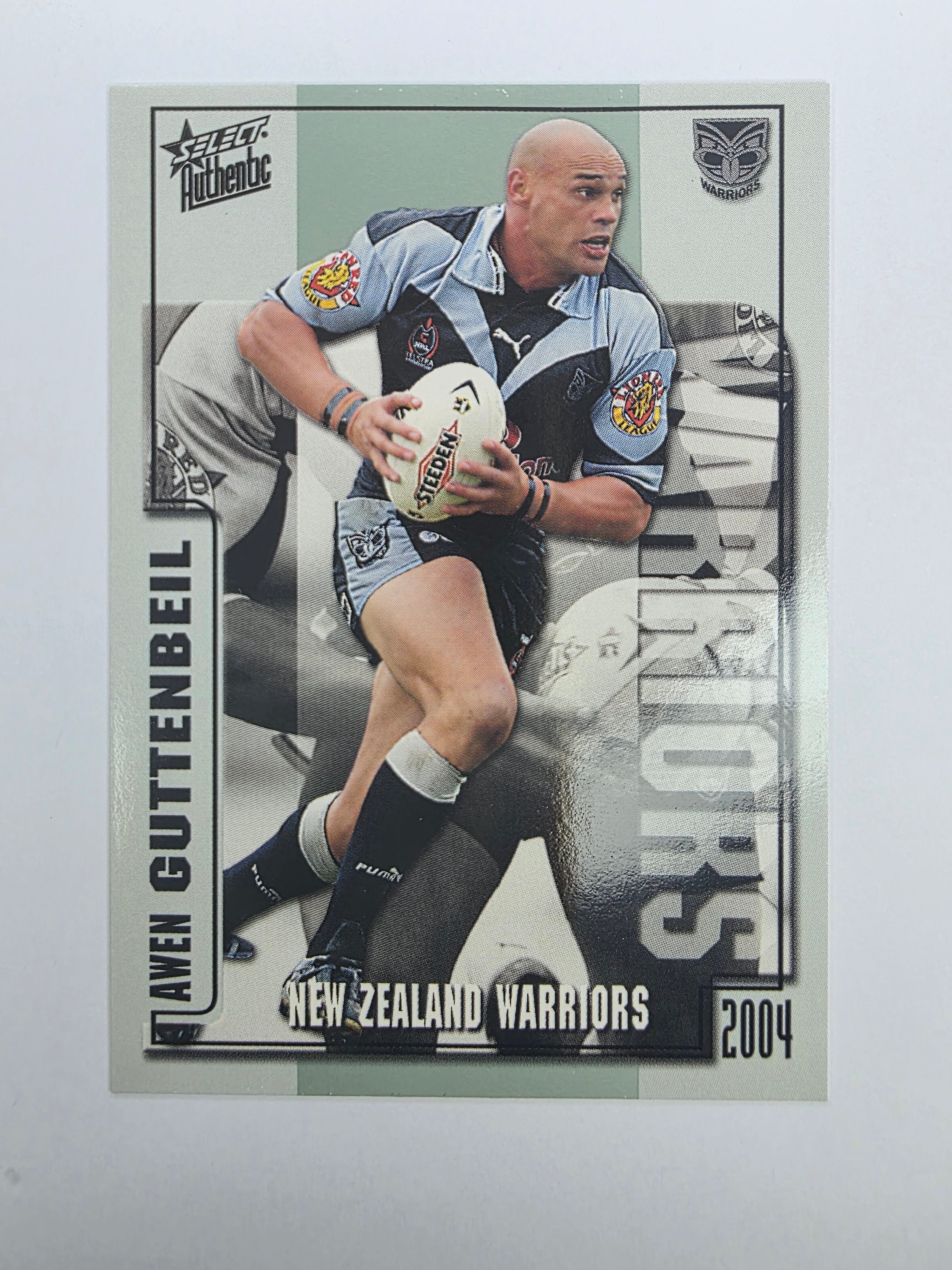 NRL 2004 Authentic Base Card #164 Awen Guttenbeil New Zealand Warriors