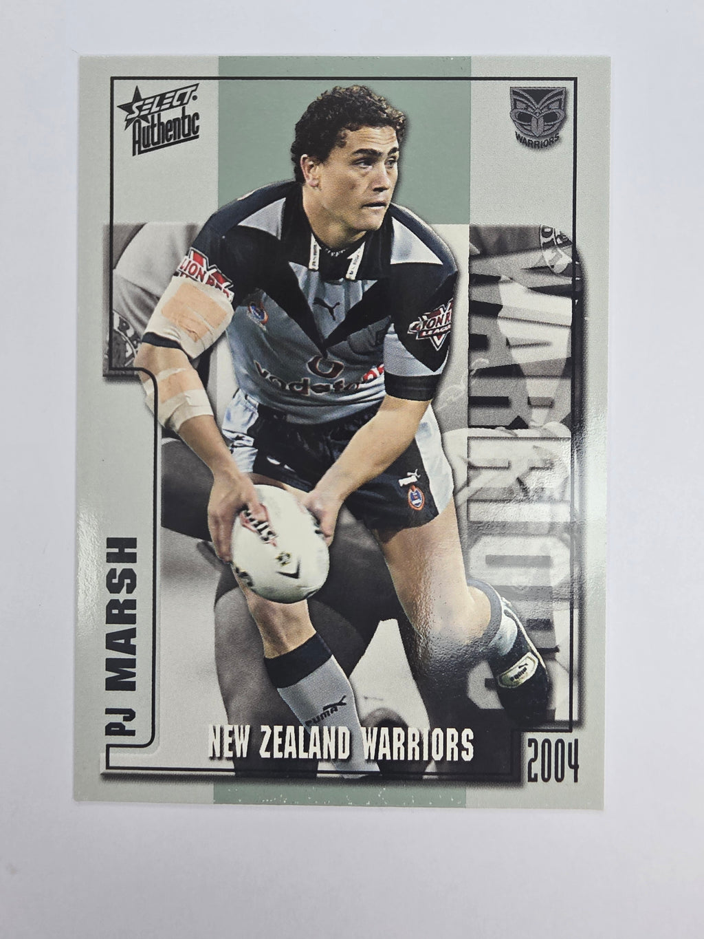 NRL 2004 Authentic Base Card #165 PJ Marsh New Zealand Warriors