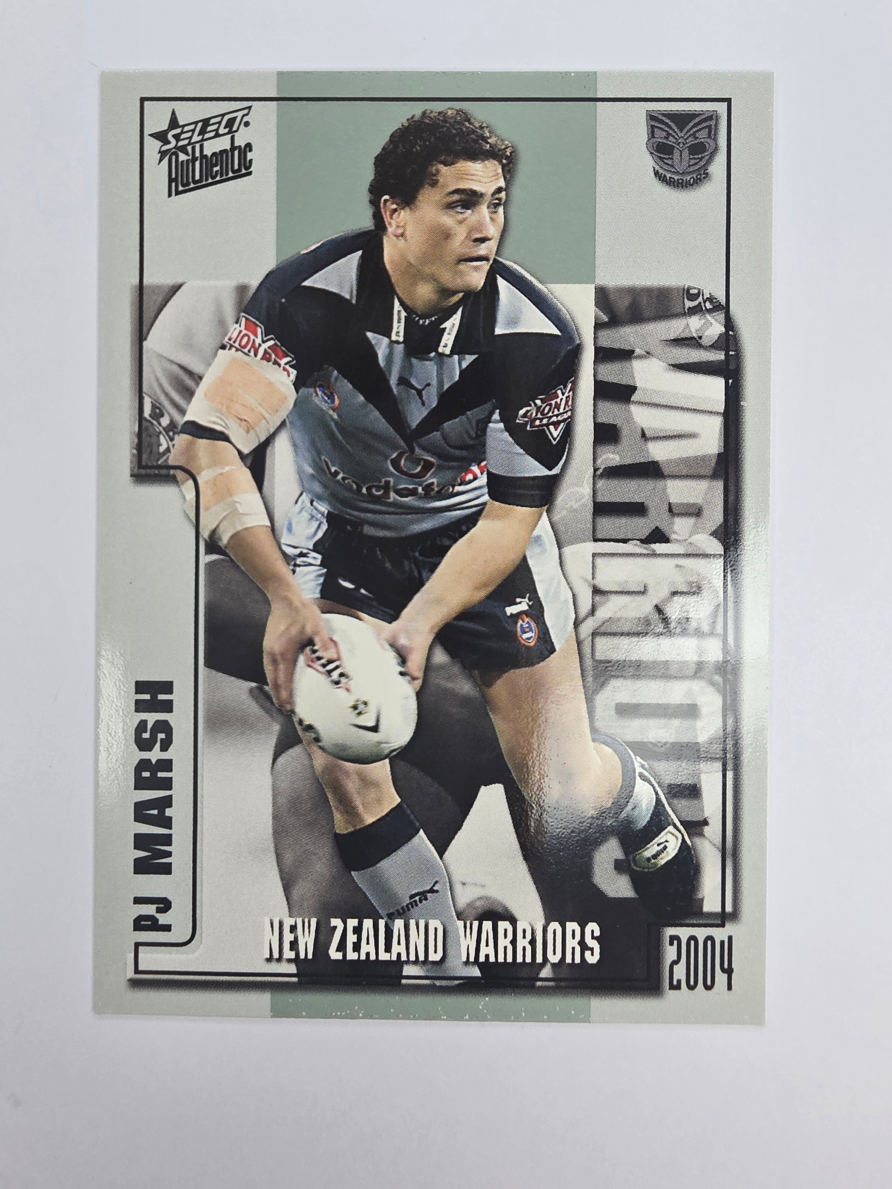 NRL 2004 Authentic Base Card #165 PJ Marsh New Zealand Warriors