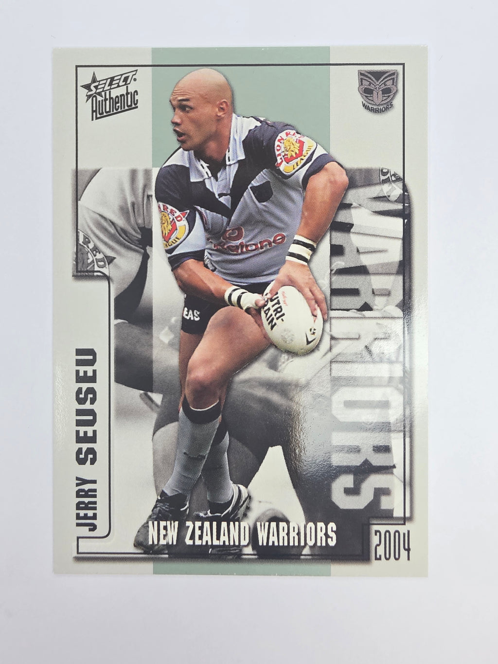 NRL 2004 Authentic Base Card #166 Jerry Seuseu New Zealand Warriors