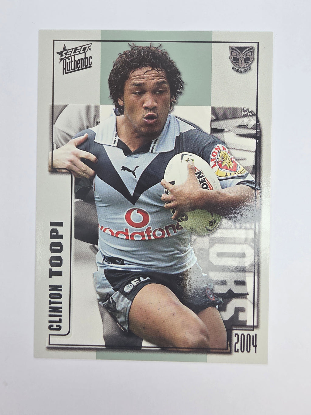 NRL 2004 Authentic Base Card #167 Clinton Toopi New Zealand Warriors