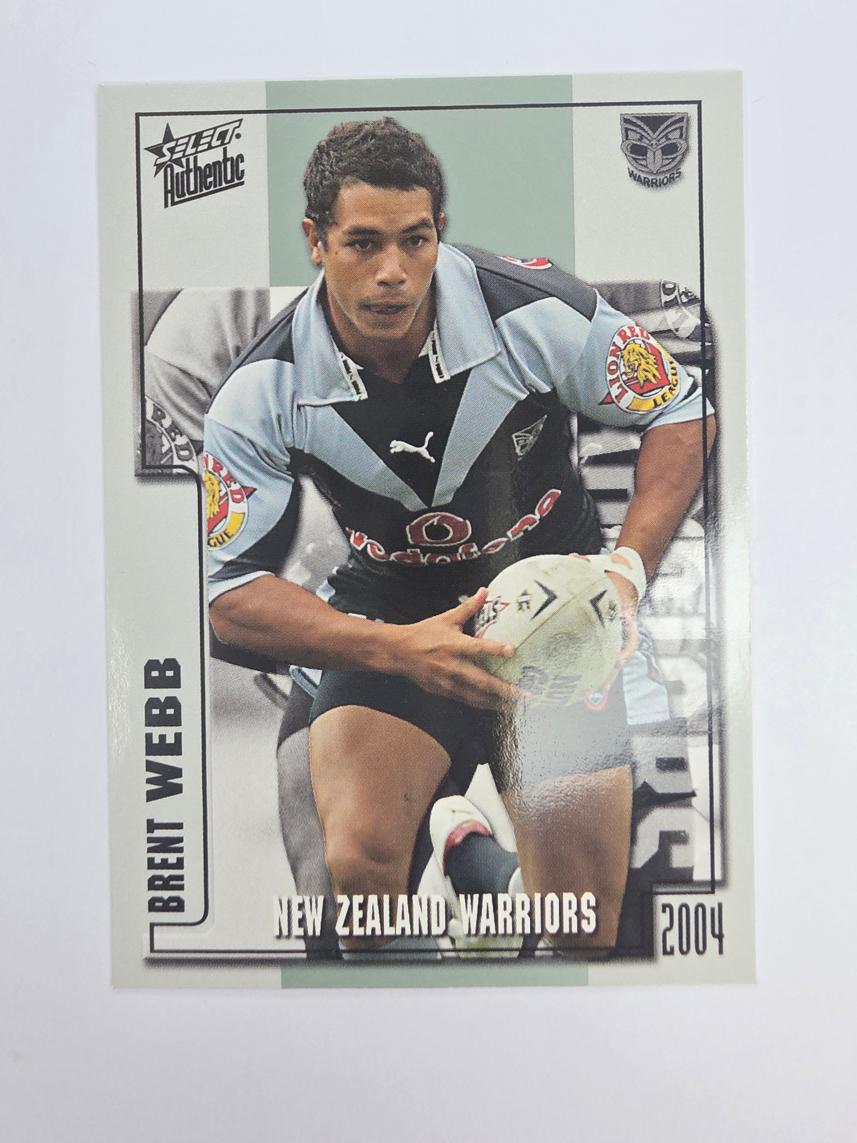 NRL 2004 Authentic Base Card #169 Brent Webb New Zealand Warriors