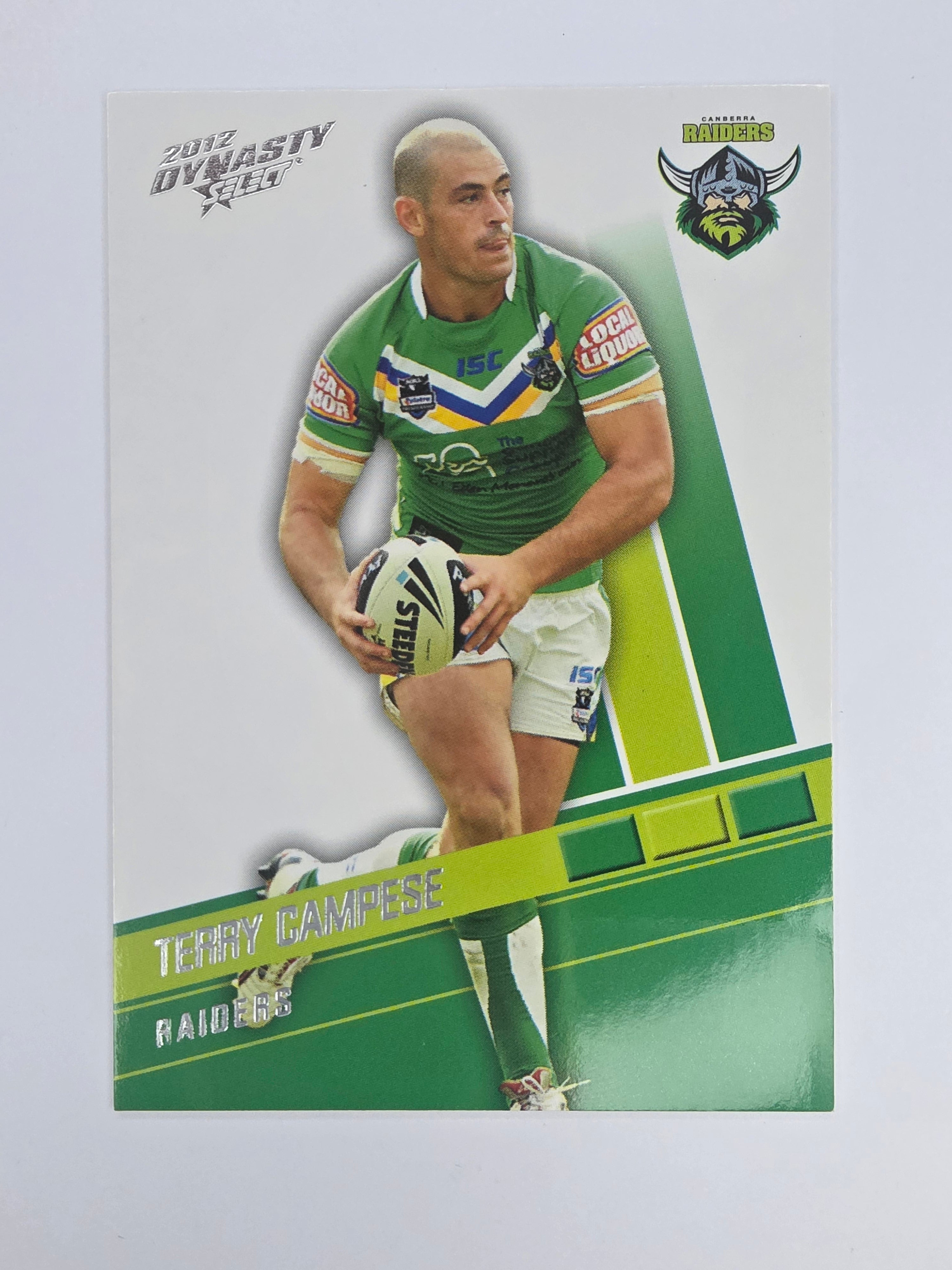 NRL 2012 Dynasty Base Card #19 Terry Campese Canberra Raiders