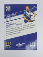 NRL 2012 Dynasty Base Card #38 David Stagg Canterbury Bankstown Bulldogs