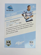 NRL 2012 Dynasty Base Card #42 Todd Carney Cronulla Sutherland Sharks
