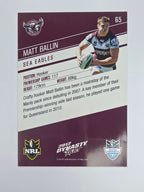 NRL 2012 Dynasty Base Card #65 Matt Ballin Manly Warringah Sea Eagles