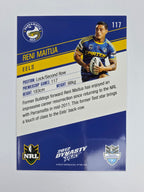 NRL 2012 Dynasty Base Card #117 Reni Maitua Parramatta Eels